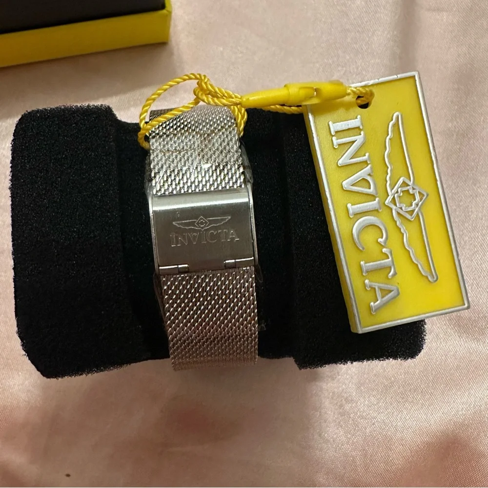 Invicta Celestial 48487 Women's 36mm Light Blue Dial Silver Mesh Watch NIB